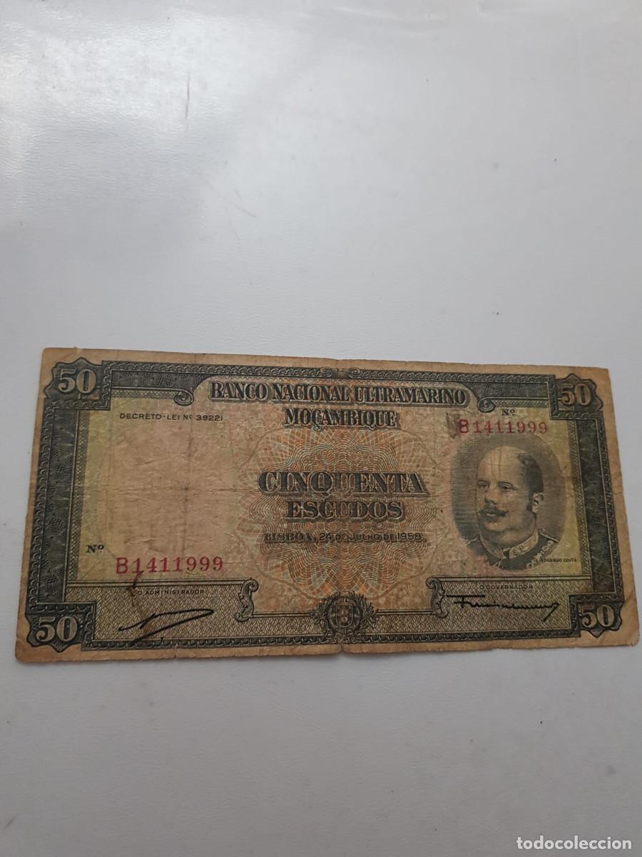 Billetes extranjeros: MOZAMBIQUE- 50 ESCUDOS-1958