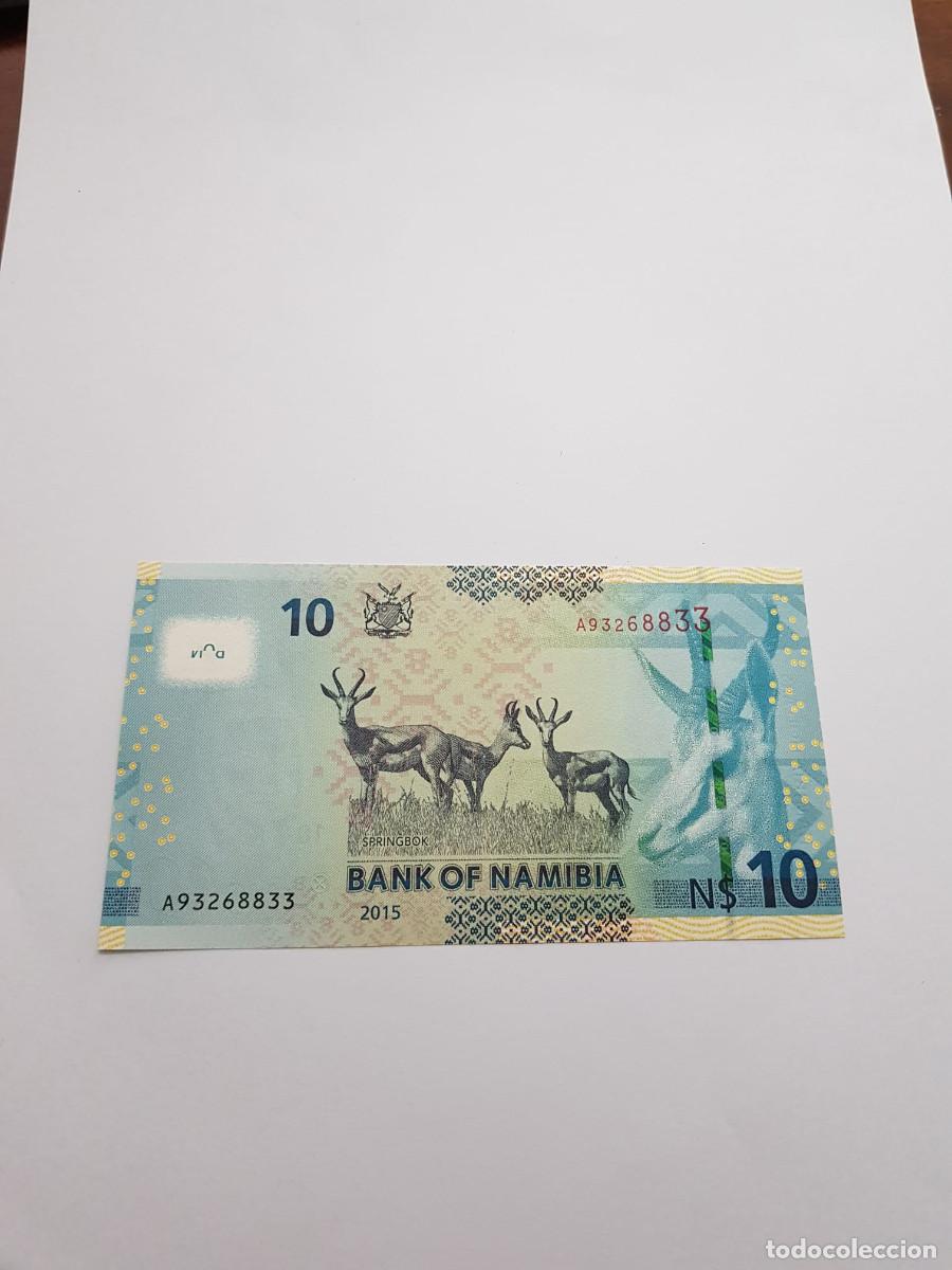 Billetes extranjeros: NAMIBIA- 10 DOLARES- 2015 - Foto 2