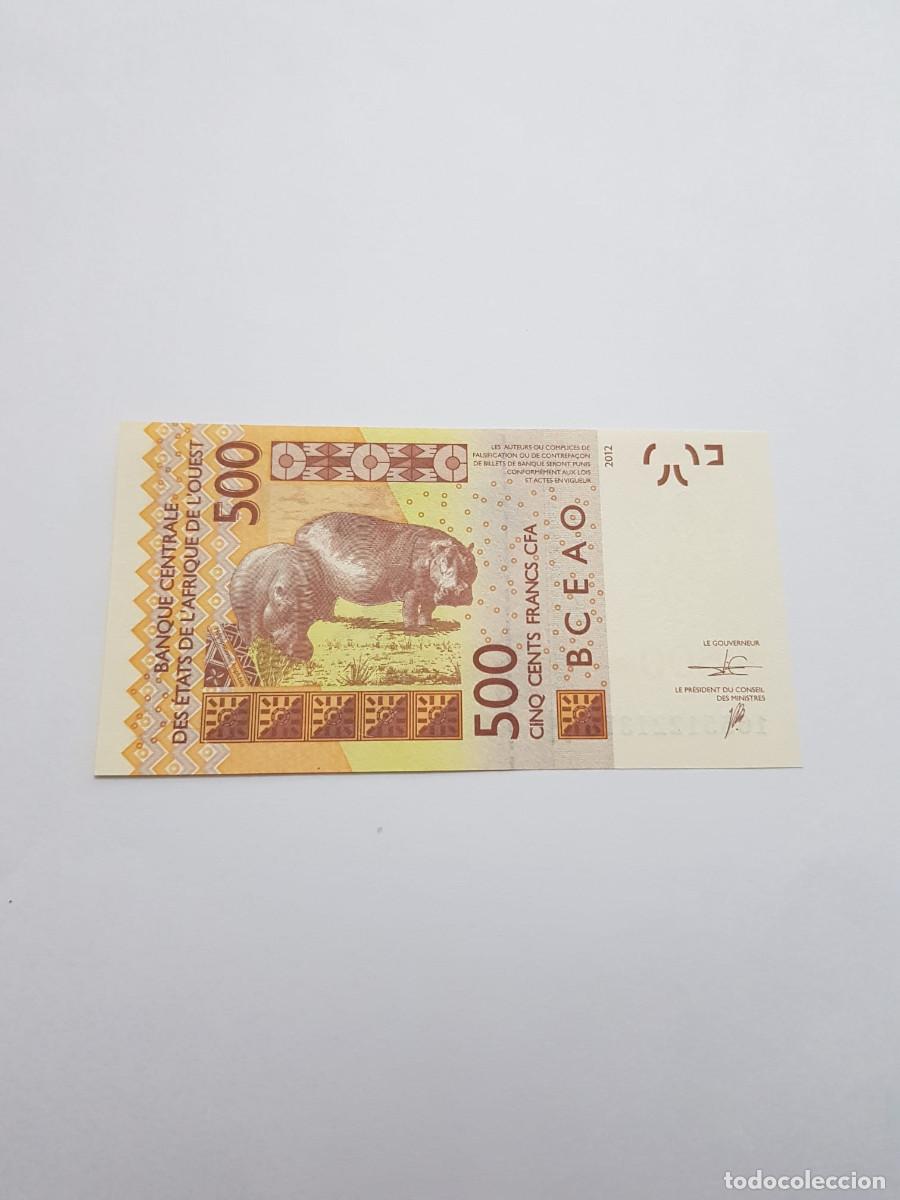 Billetes extranjeros: ESTADOS DEL AFRICA DEL OESTE-500 FRANCOS-2012