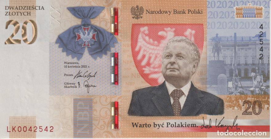 Billetes extranjeros: Polonia 20 zlotych del 2021 (con folder) Pick W 195 SC/UNC