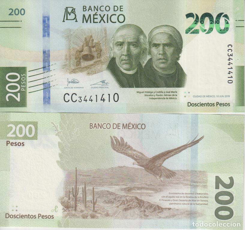 Billetes extranjeros: Mejico 200 pesos del 2019 Pick W 131 (4) SC/UNC