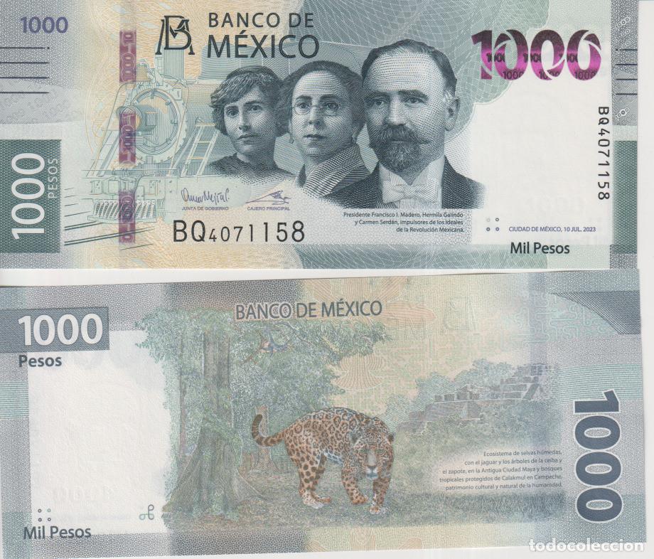Billetes extranjeros: Mejico 1000 pesos del 7-2023 Pick W 137 (1) SC/UNC