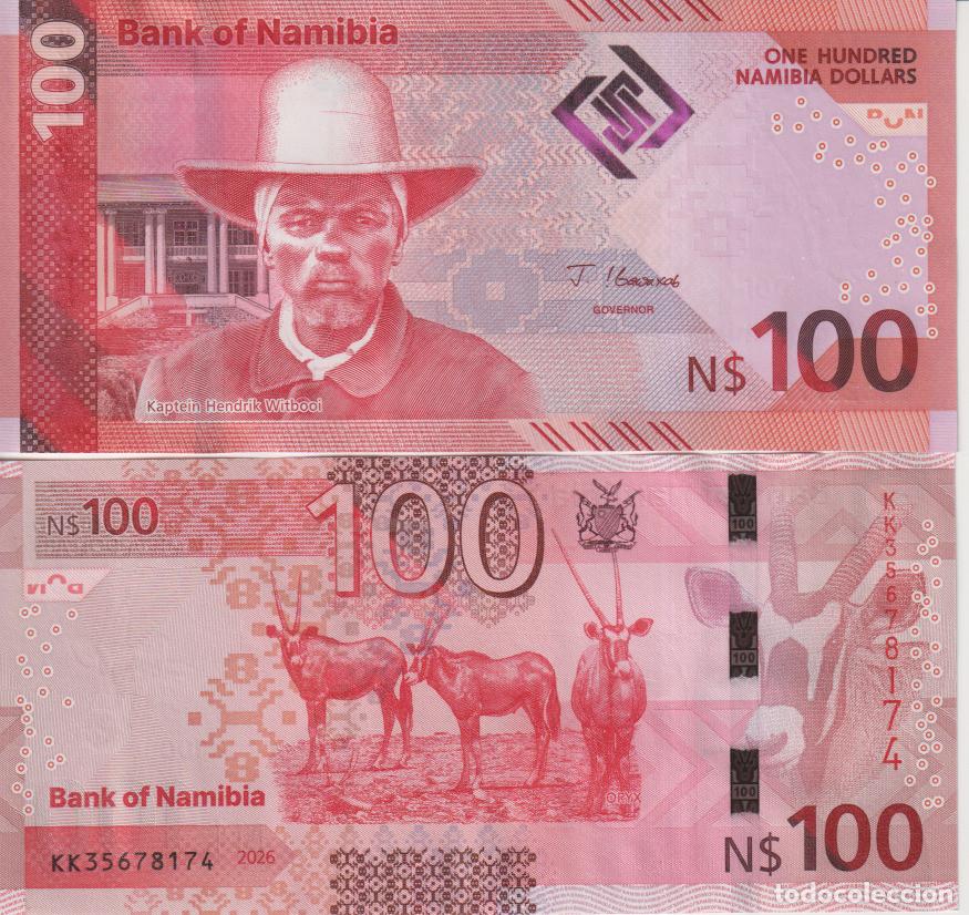 Billetes extranjeros: Namibia 100 namibia dollars del 2026 Pick W 23 SC/UNC