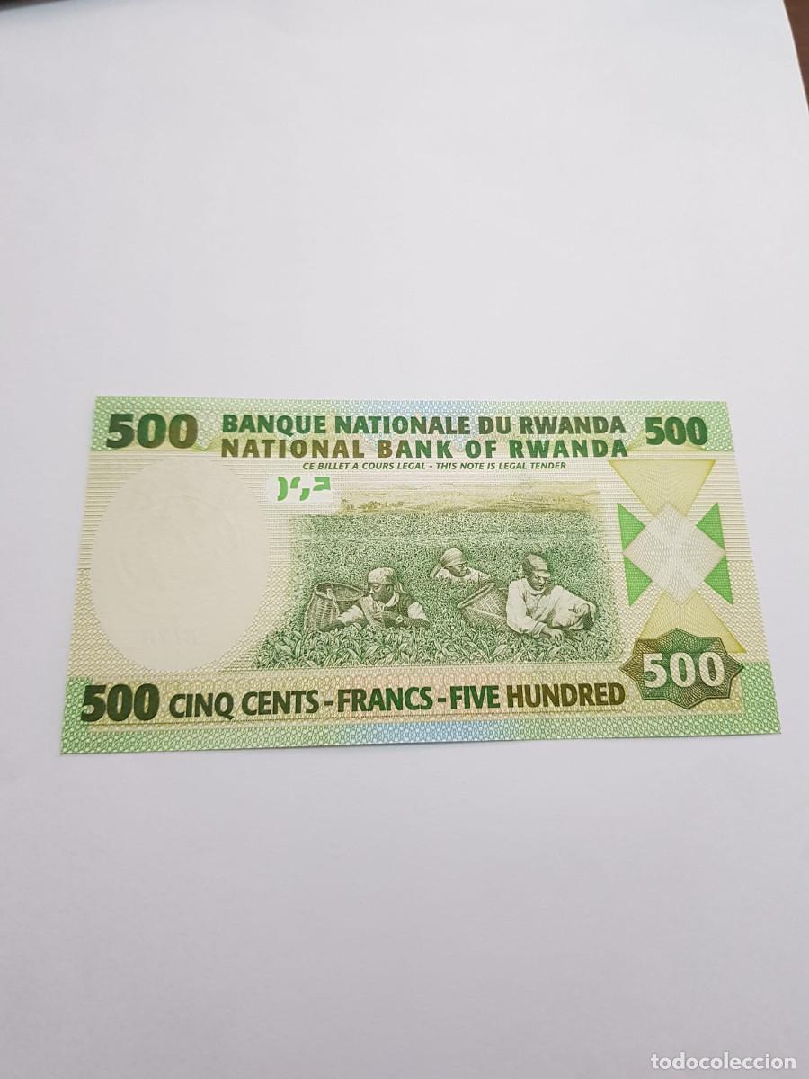 Billetes extranjeros: RUANDA- 500 FRANCOS-2004