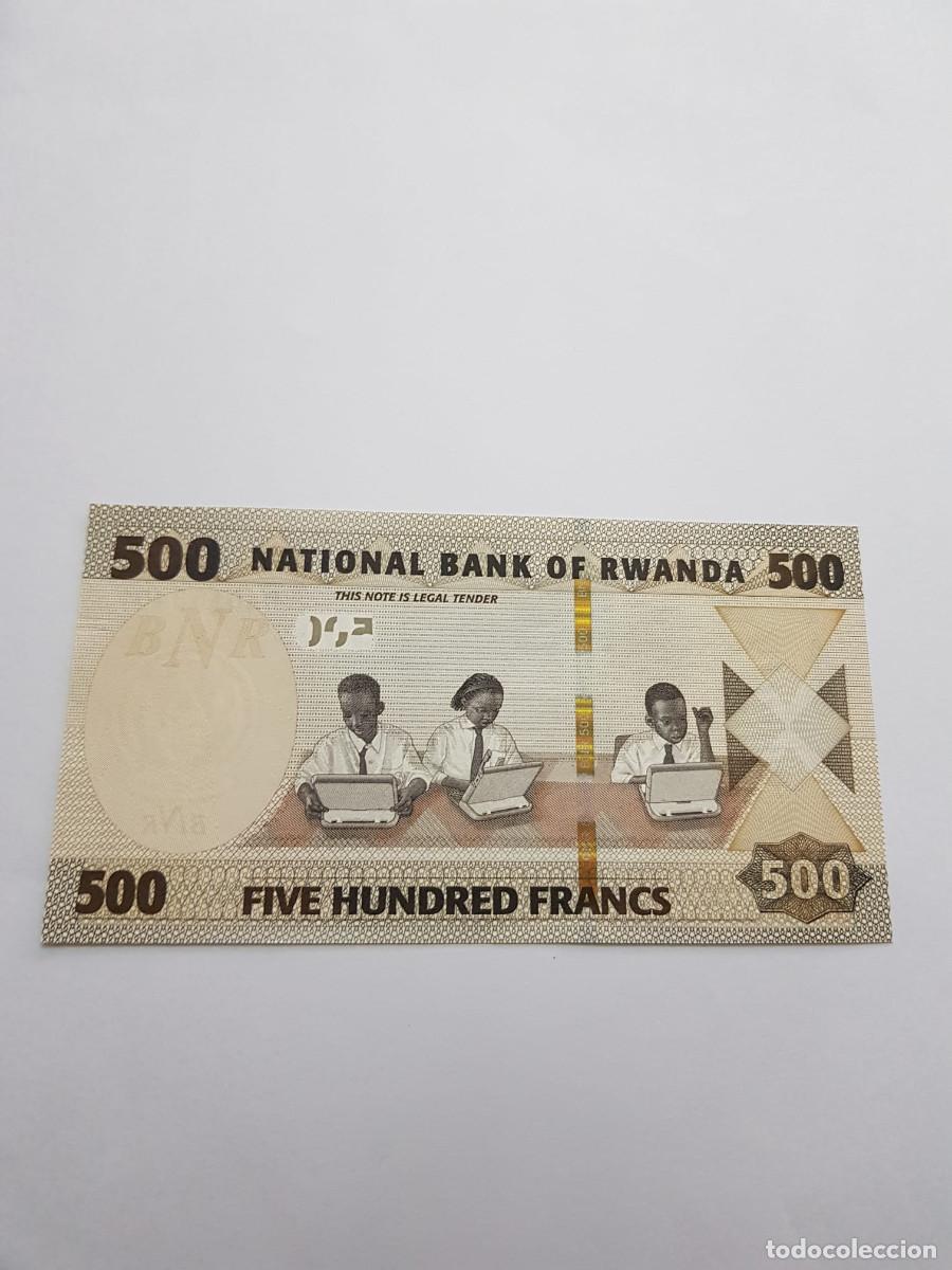 Billetes extranjeros: RUANDA- 500 FRANCOS-2019 - Foto 2