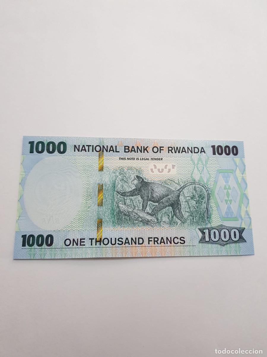 Billetes extranjeros: RUANDA- 1000 FRANCOS-2019