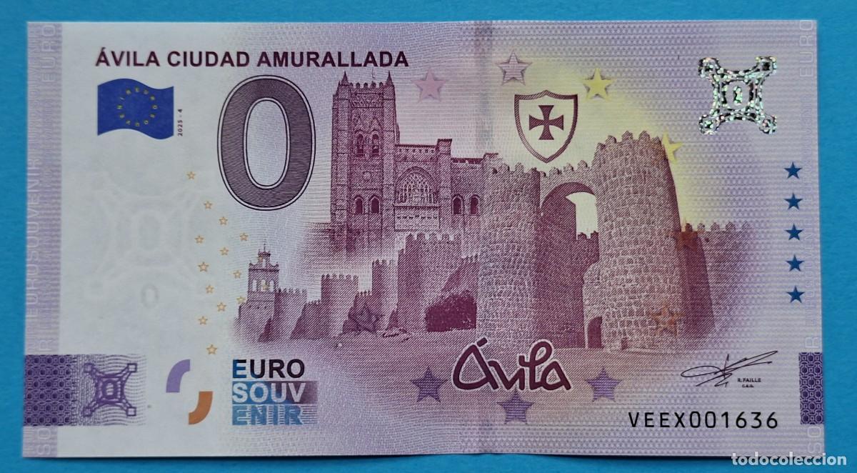 Billetes extranjeros: BILLETE 0 Euro Souvenir Espa&ntilde;a: VEEX 2025-4 &Aacute;VILA CIUDAD AMURALLADA - El Salvador