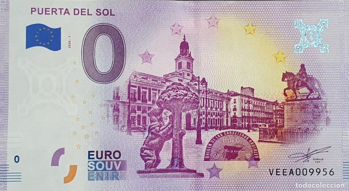Billetes extranjeros: BILLETE 0 Euro Souvenir Espa&ntilde;a: VEEA 2020-1 PUERTA DEL SOL