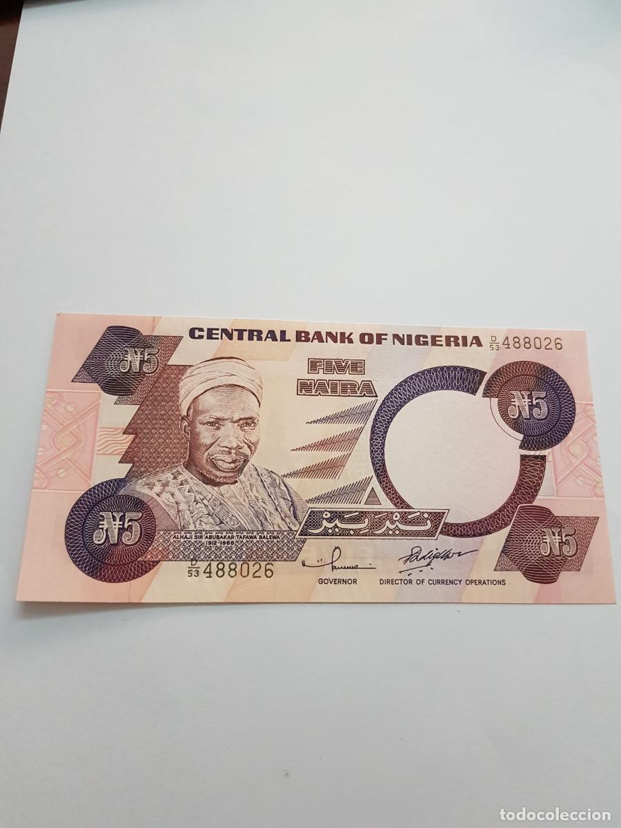 Billetes extranjeros: NIGERIA- 5 NAIRA- 2002