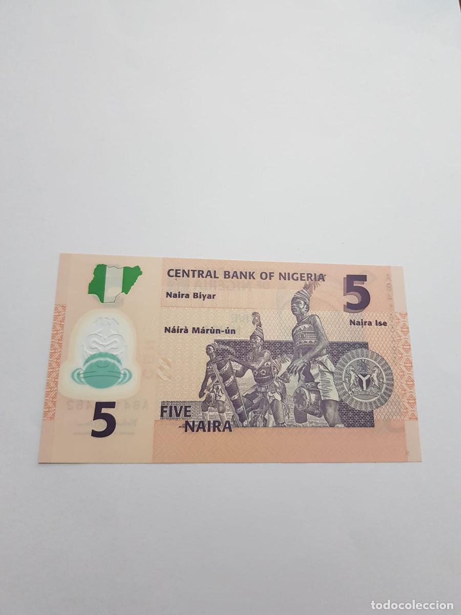 Billetes extranjeros: NIGERIA- 5 NAIRA- 2002 - Foto 2