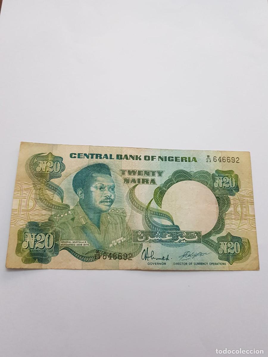 Billetes extranjeros: NIGERIA- 20 NAIRA- 1984
