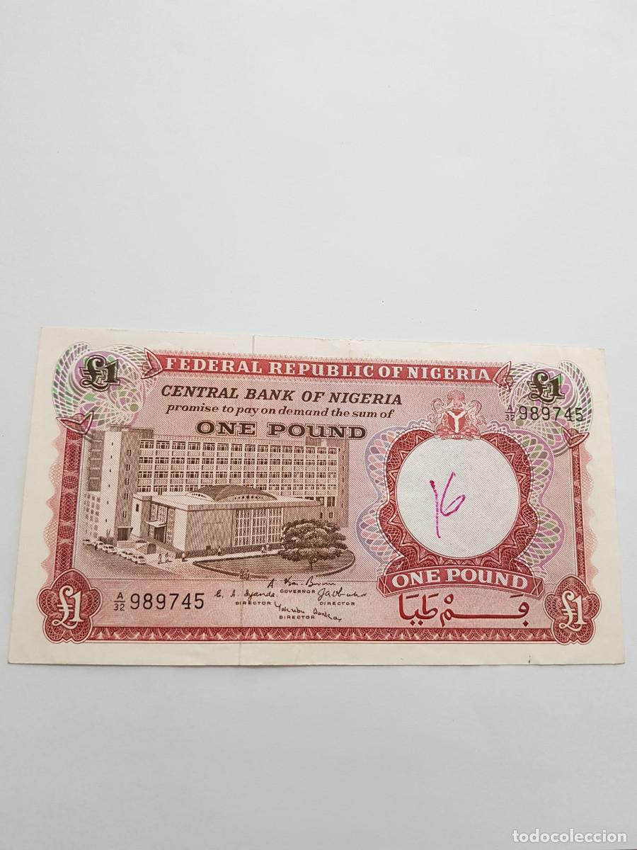 Billetes extranjeros: NIGERIA- 1 LIBRA-1967