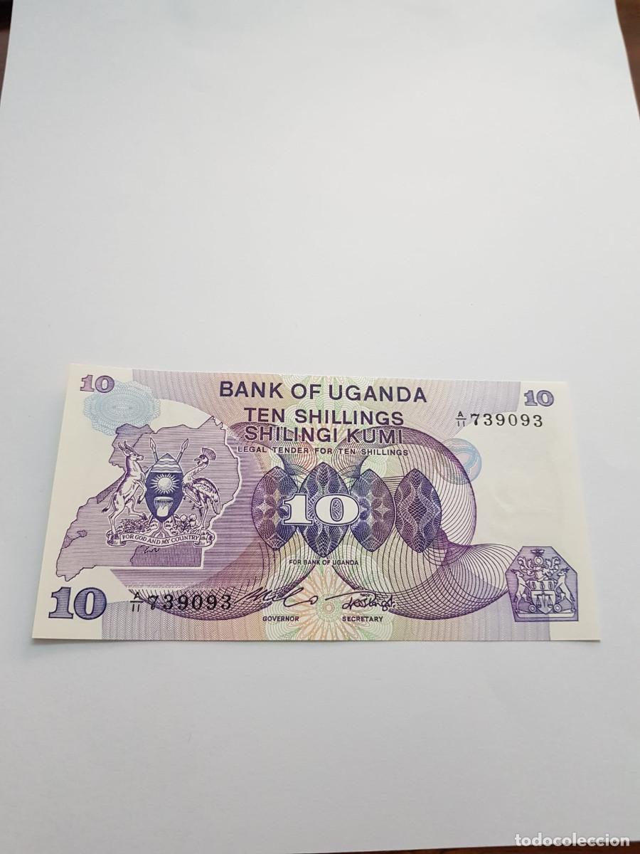 Billetes extranjeros: UGANDA- 10 SHILLINGS-1982
