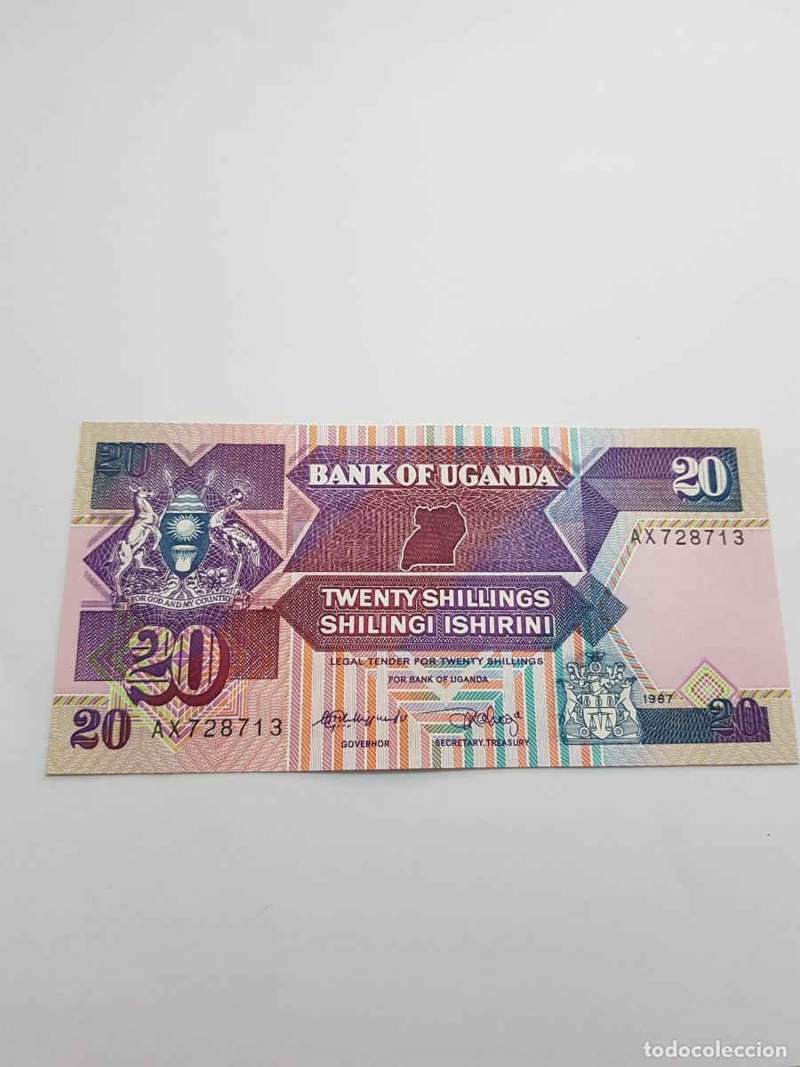 Billetes extranjeros: UGANDA- 20 SHILLINGS-1987