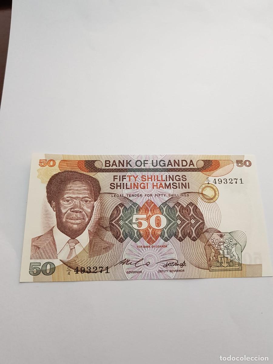Billetes extranjeros: UGANDA- 50 SHILLINGS-1985