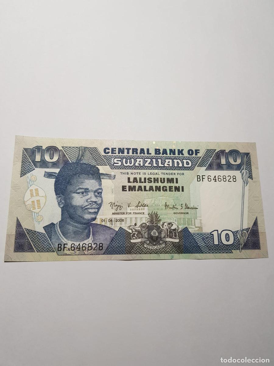 Billetes extranjeros: SWAZILAND- 10 EMALANGENI-2006