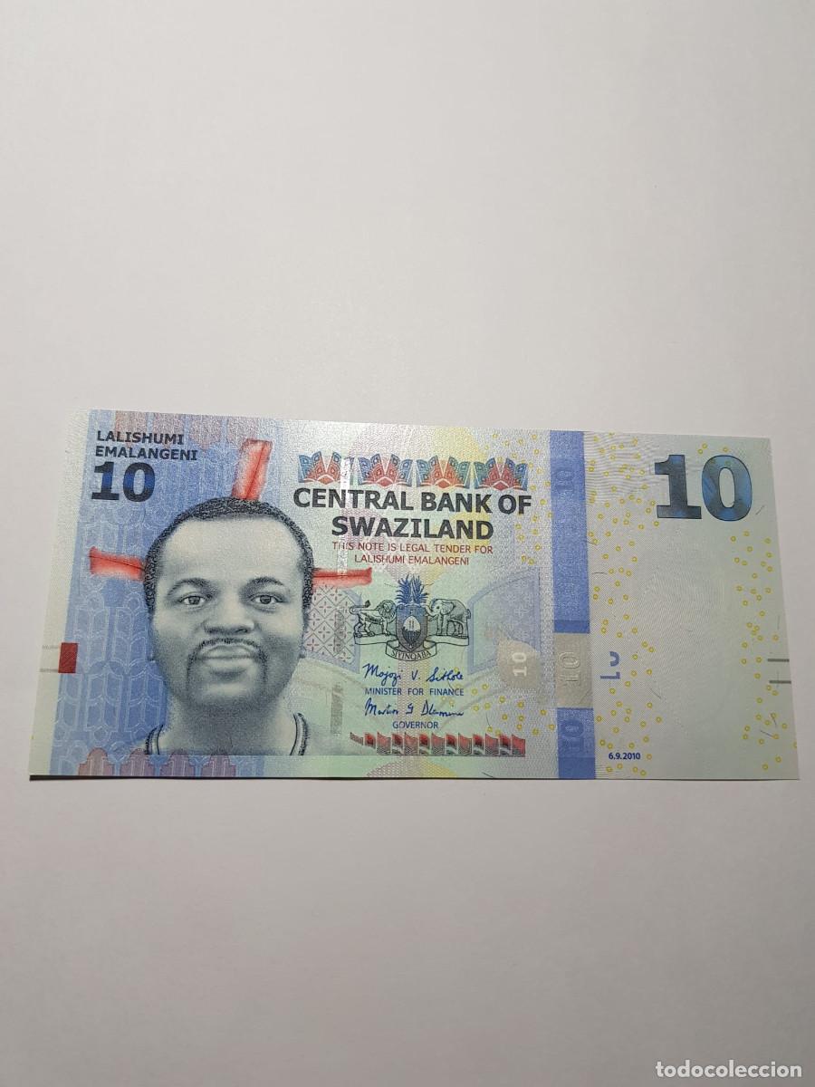 Billetes extranjeros: SWAZILAND- 10 SWAZILAND-2010