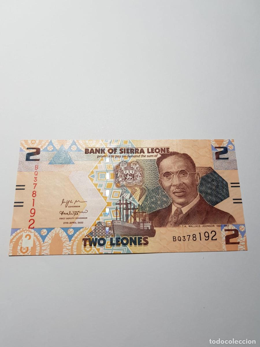 Billetes extranjeros: SIERRA LEONA- 2 LEONES-2022