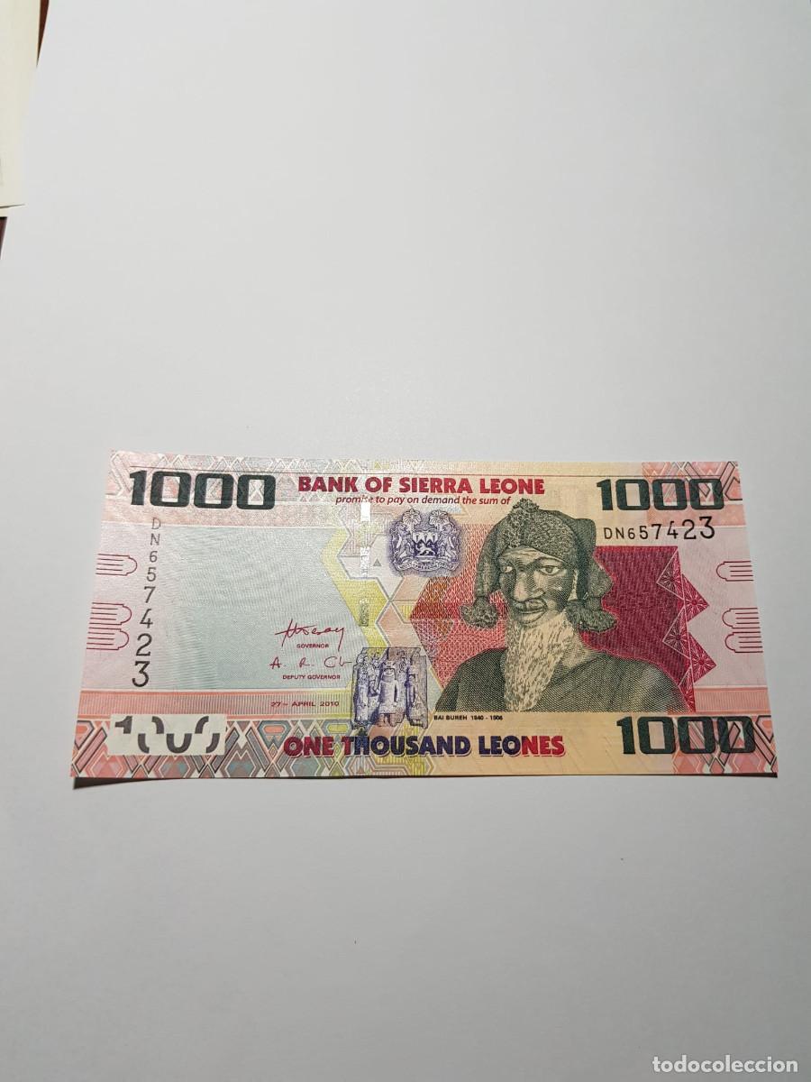 Billetes extranjeros: SIERRA LEONA- 1000 LEONES-2010