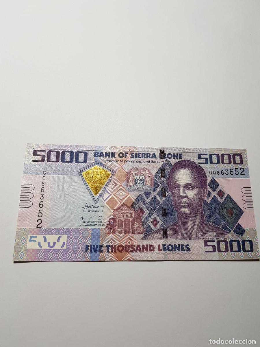 Billetes extranjeros: SIERRA LEONA- 5000 LEONES-2013