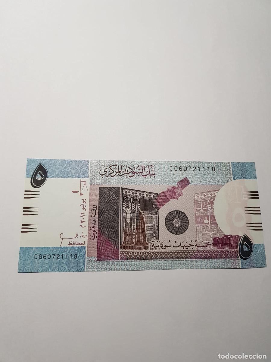 Billetes extranjeros: SUDAN- 5 LIBRAS-2011