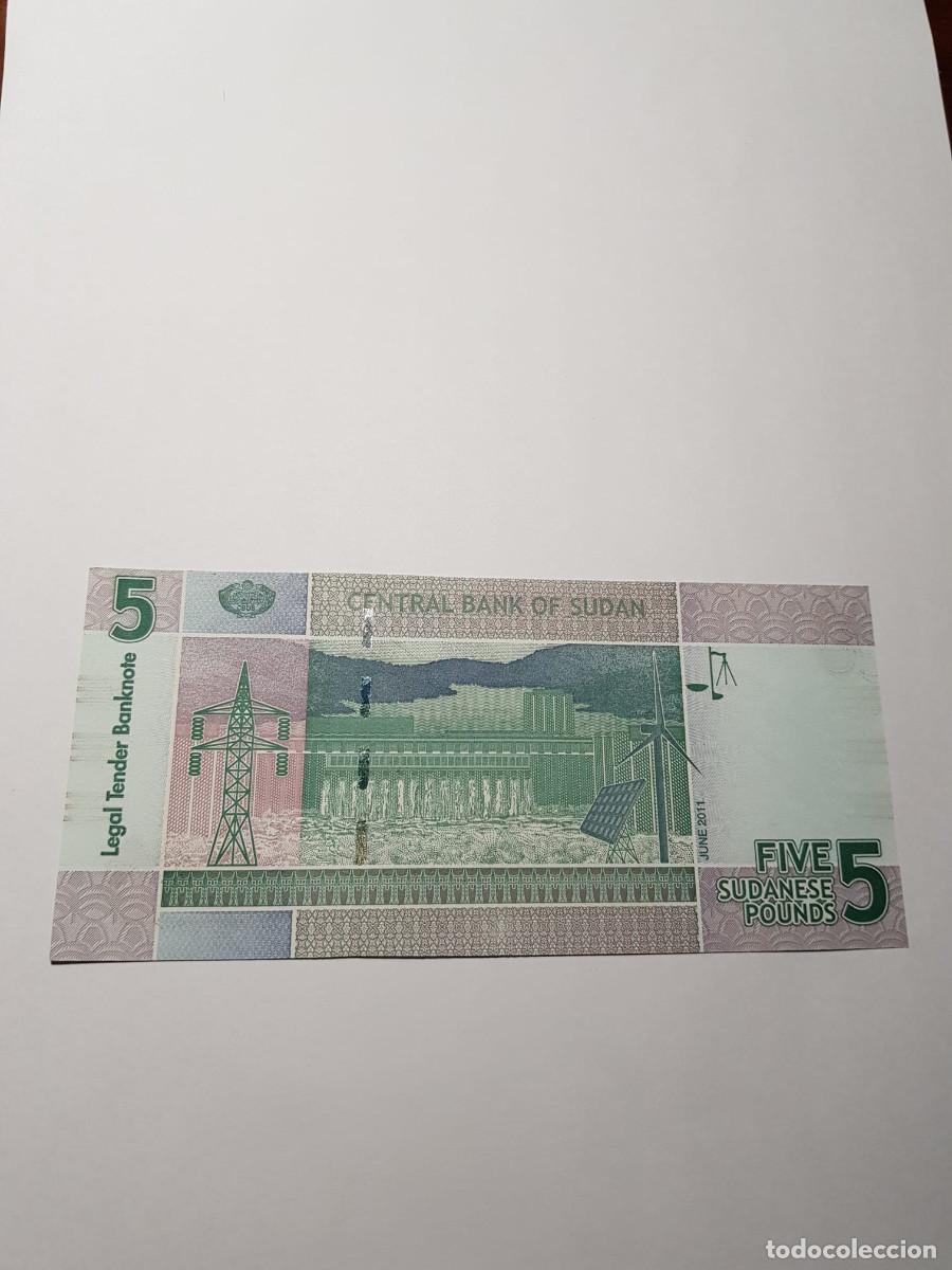 Billetes extranjeros: SUDAN- 5 LIBRAS-2011 - Foto 2