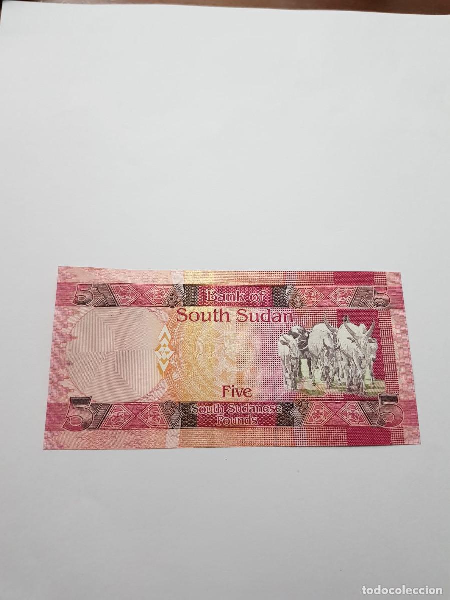 Billetes extranjeros: SUDAN DEL SUR- 5 LIBRAS- 2011 - Foto 2