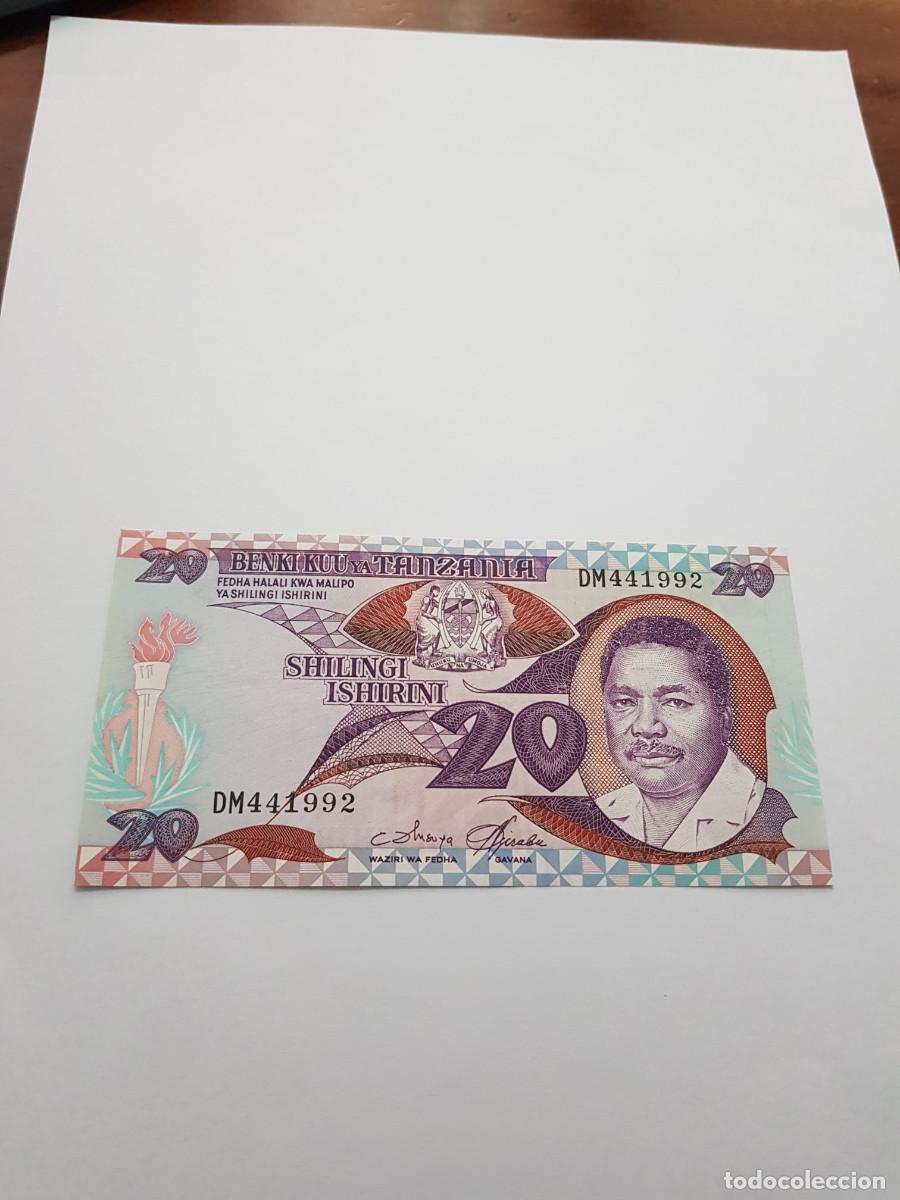 Billetes extranjeros: TANZANIA- 20 SHILINGI- 1987