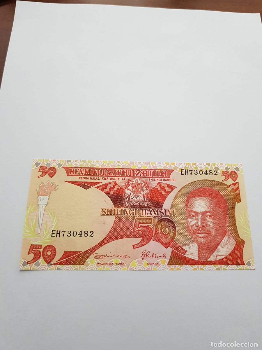 Billetes extranjeros: TANZANIA- 50 SHILINGI- 1992