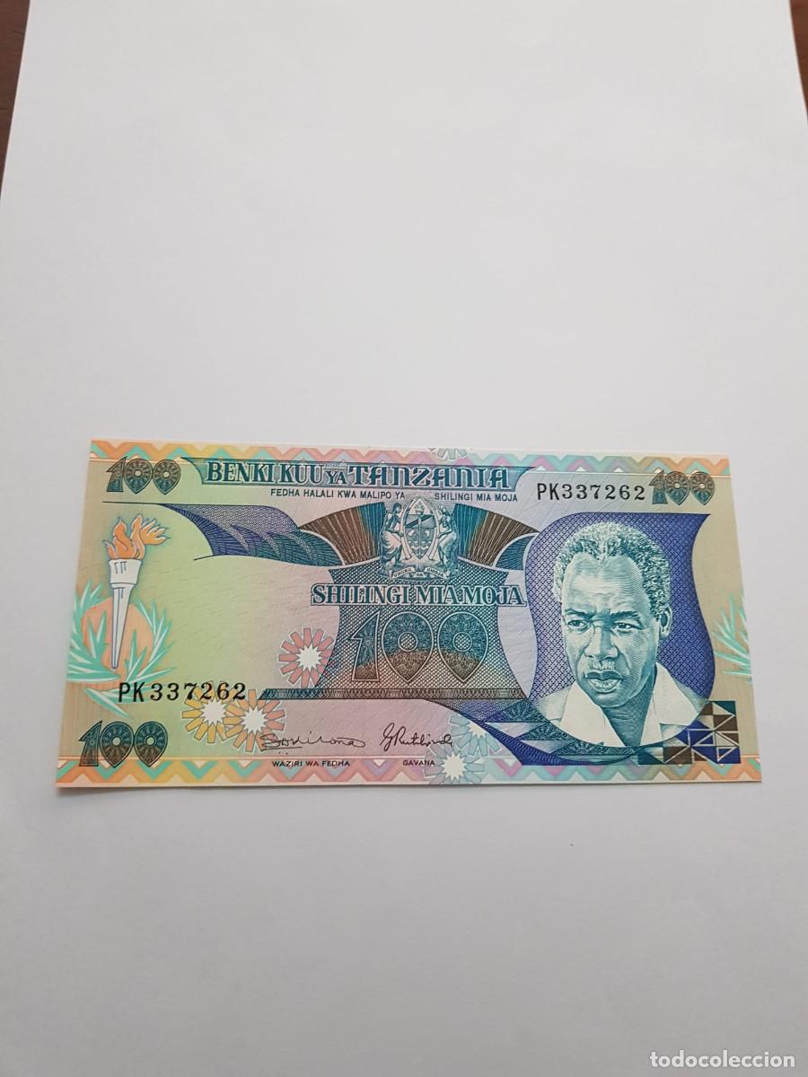 Billetes extranjeros: TANZANIA- 100 SHILINGI- 1986