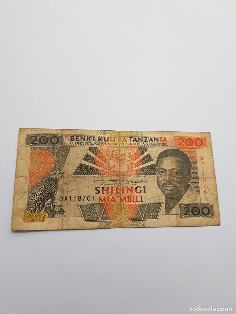 Billetes extranjeros: TANZANIA- 200 SHILINGI- 1993