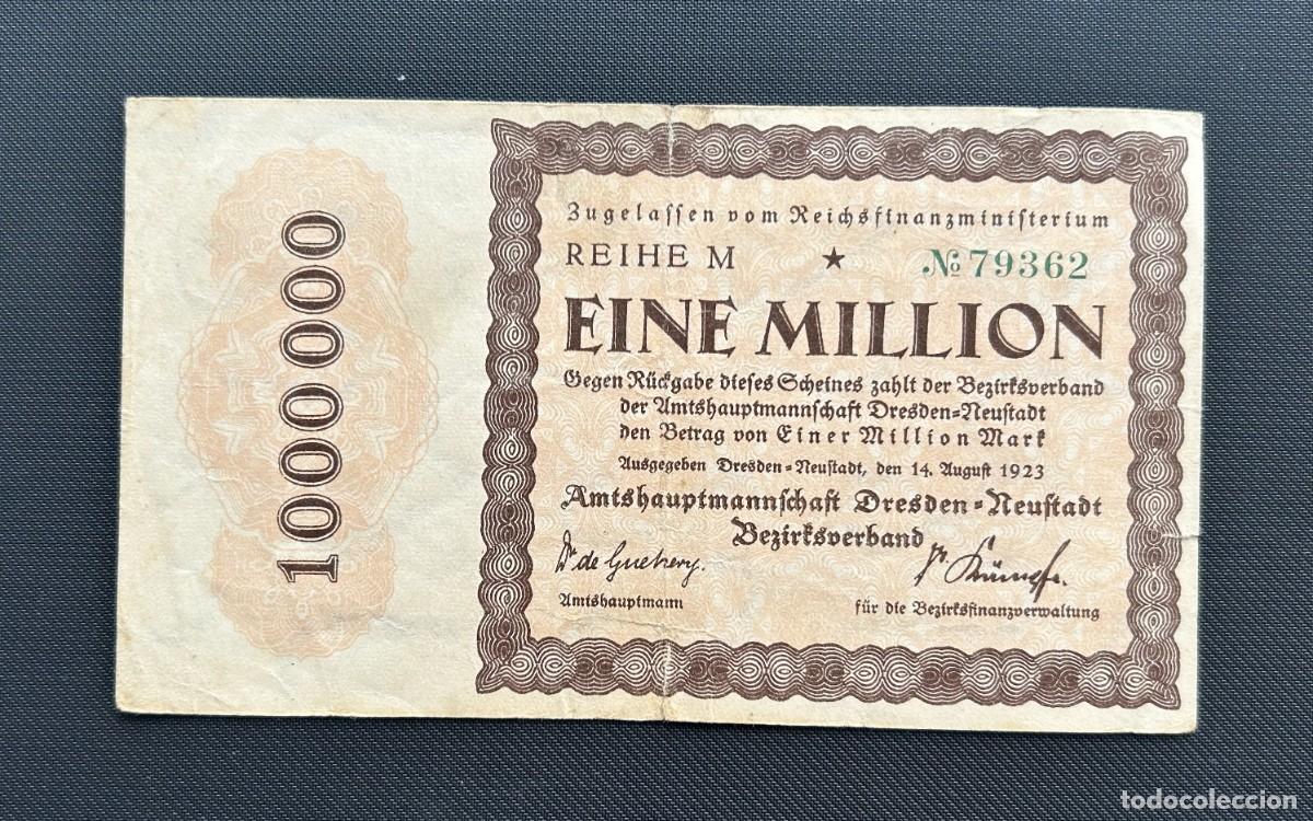 Billetes extranjeros: 1 MILLON MARCOS 1923 DRESDEN NEUSTADT. ALEMANIA