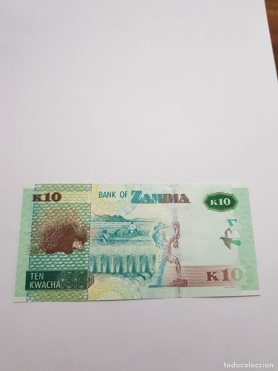 Billetes extranjeros: ZAMBIA- 10 KWACHA- 2020 - Foto 2