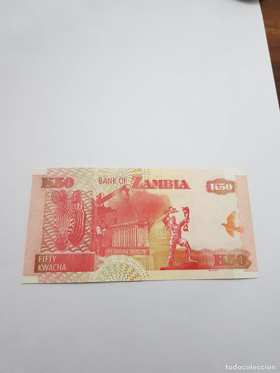 Billetes extranjeros: ZAMBIA- 50 KWACHA- 2009 - Foto 2