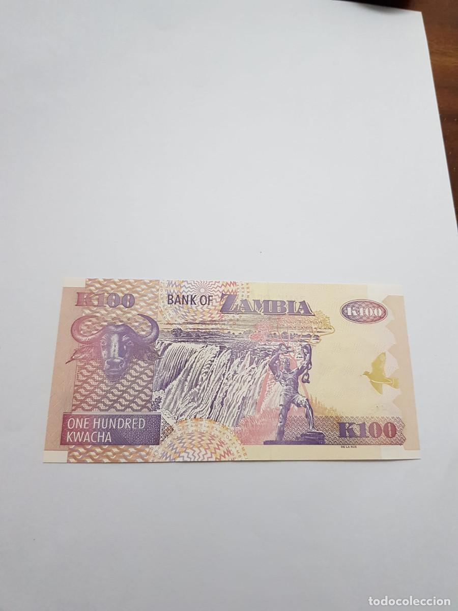Billetes extranjeros: ZAMBIA- 100 KWACHA- 2009 - Foto 2