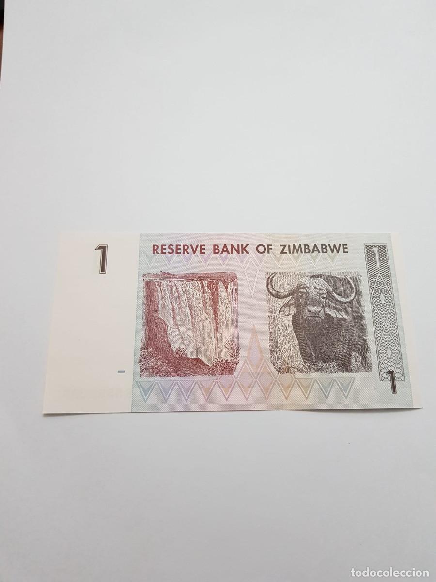 Billetes extranjeros: ZIMBABWE- 1 DOLAR- 2007 - Foto 2
