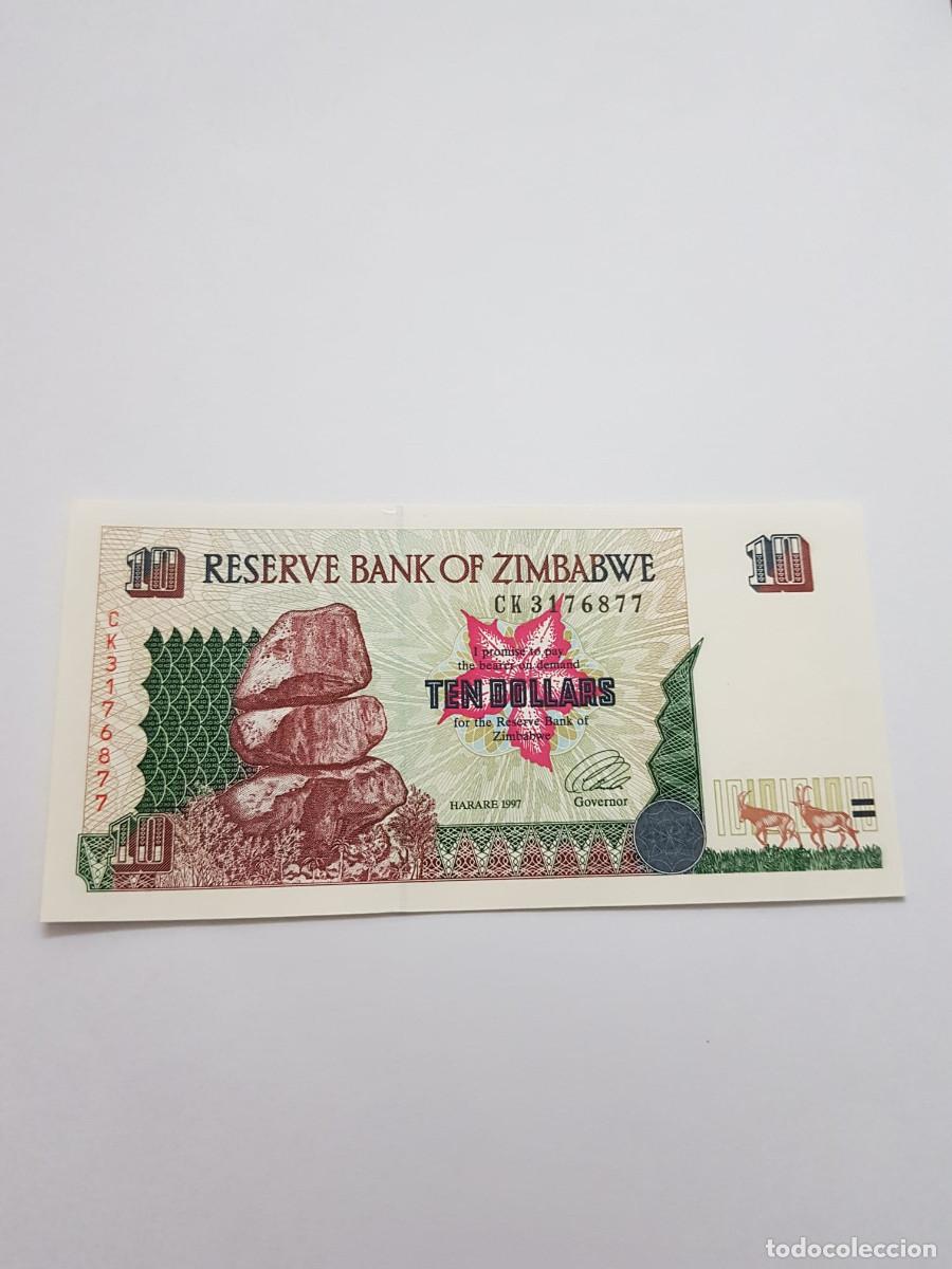 Billetes extranjeros: ZIMBABWE- 10 DOLARES- 1997