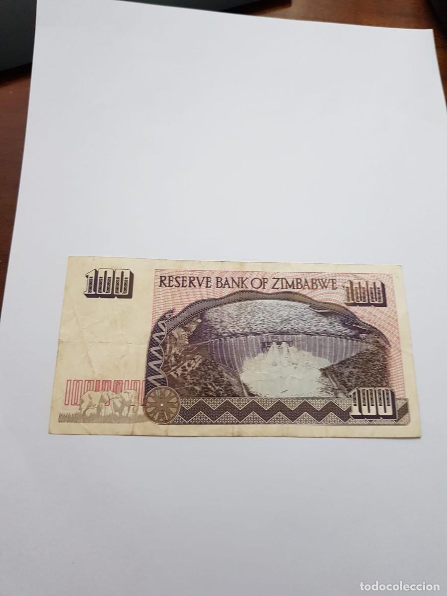 Billetes extranjeros: ZIMBABWE- 100 DOLARES- 1997 - Foto 2