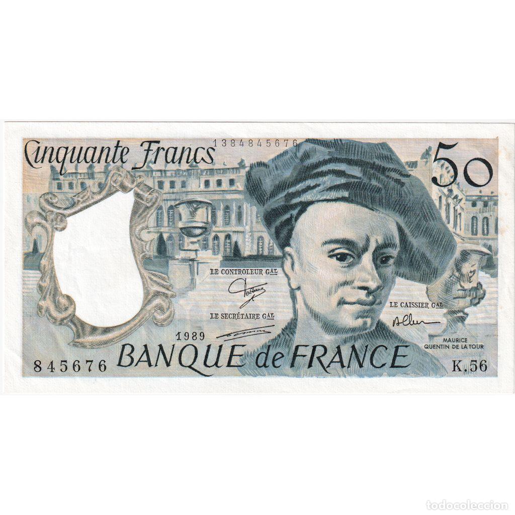 Billetes extranjeros: [#377798] Francia, 50 Francs, Quentin de La Tour, 1989, K.56, SC