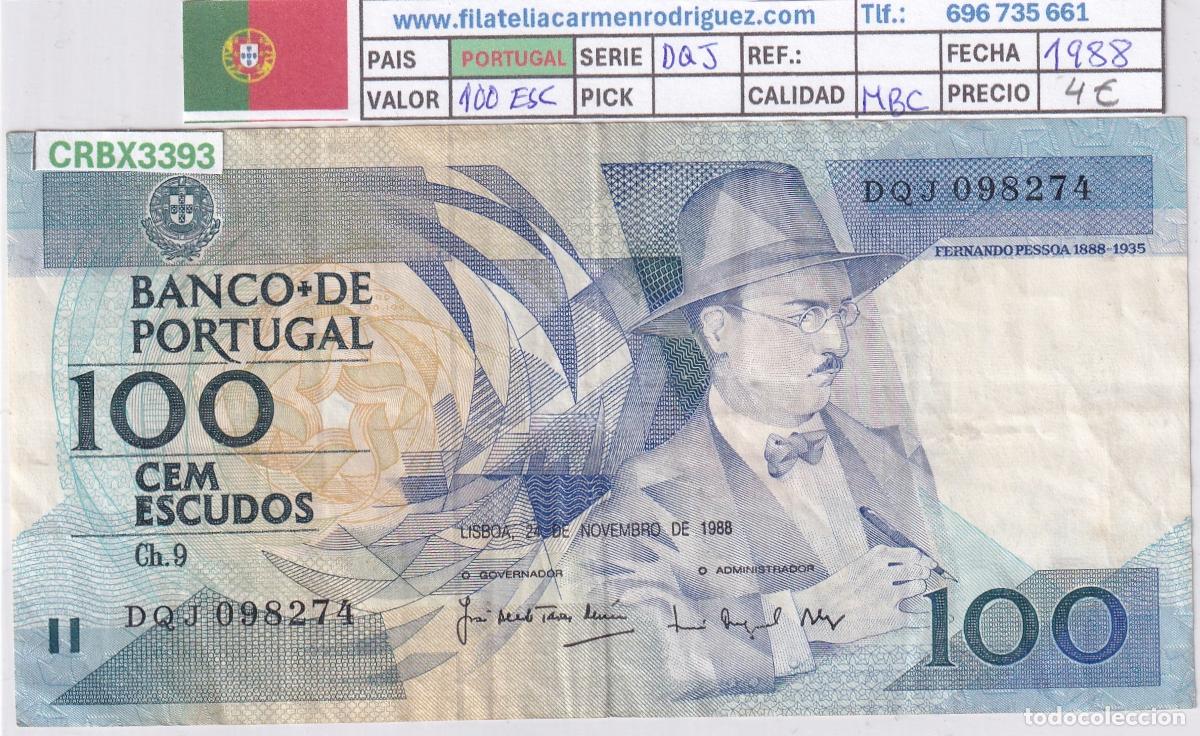 Billetes extranjeros: CRBX3393 BILLETE PORTUGAL 100 ESCUDOS 1988 MBC