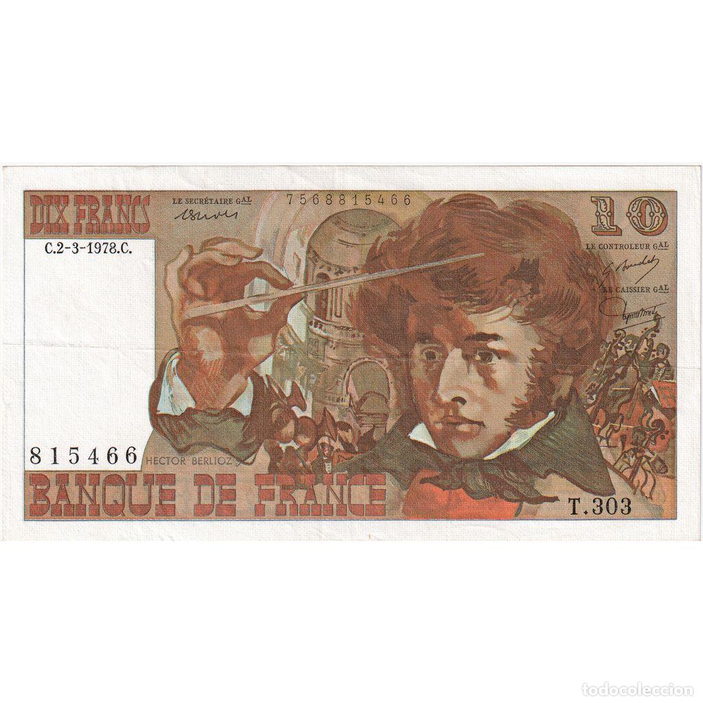 Billetes extranjeros: [#377804] Francia, 10 Francs, Berlioz, 1978-03-02, T.303, EBC+