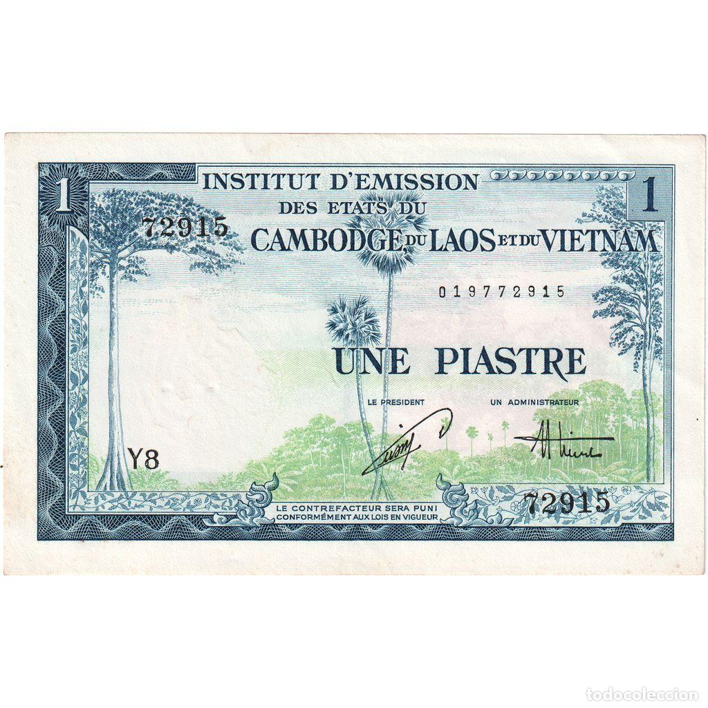 Billetes extranjeros: [#377814] Indochina Francesa, 1 Piastre, Undated (1954), UNC