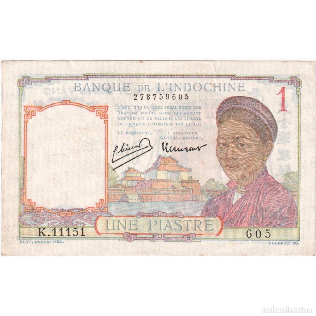 Billetes extranjeros: [#377815] Indochina Francesa, 1 Piastre, Undated (1949), SC