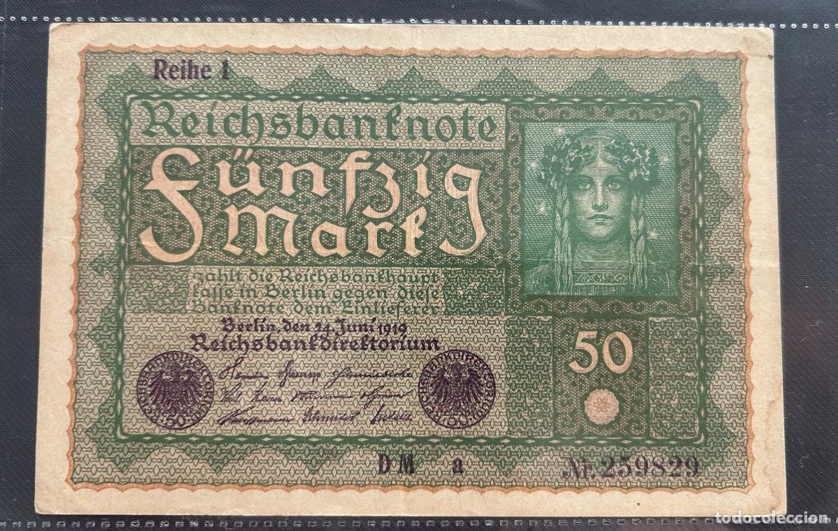 Billetes extranjeros: 50 MARCOS 1919 ALEMANIA. P#66. MBC / VF