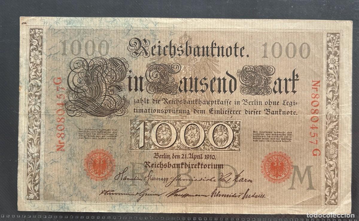 Billetes extranjeros: 1000 MARCOS 1910 (1916-1918) ALEMANIA. P#44B