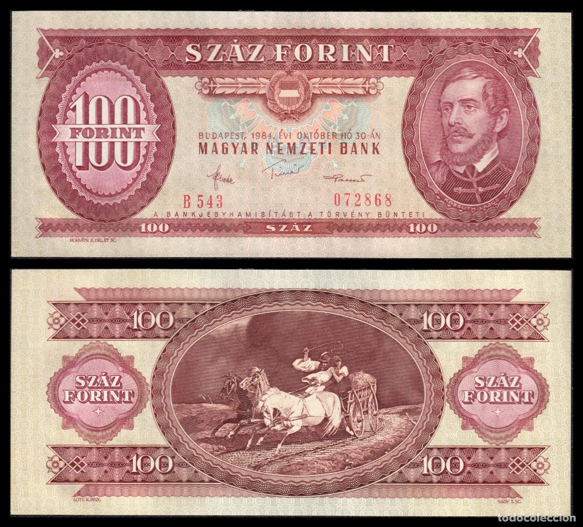 Billetes extranjeros: Hungria 100 Forint 30-10-1984 Pick 171g SC