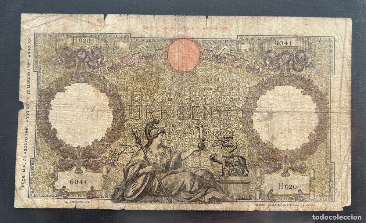 Billetes extranjeros: 100 LIRAS 1942 ITALIA. P#60