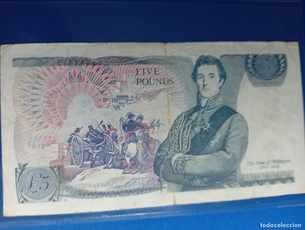 Billetes extranjeros: Billete de 5 Libras Inglaterra - Foto 2