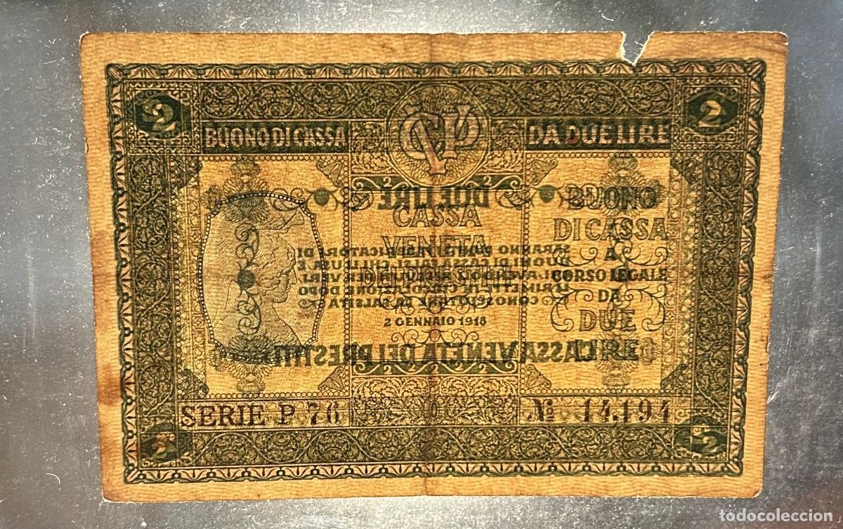 Billetes extranjeros: 2 LIRAS 1918 ITALIA. P#M5 - Foto 3