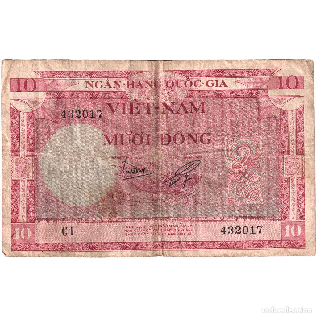 Billetes extranjeros: [#377819] Vietnam del Sur, 10 D&ocirc;ng, Undated (1955), BC
